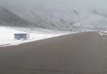 Как выглядит перевал «Ала-Бель» на юге КР после снегопада?