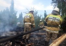 Ош шаарында цехтен өрт чыгып, 3 киши күйүк алды