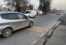 В Бишкеке начали устанавливать шумовые полосы