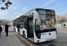 Фото. В Бишкек прибыл автобус ПАО «Камаз» для тестового испытания