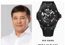 Таалайбек Масабиров болжол менен 21 700 евро турган саат менен сүрөткө түшкөн