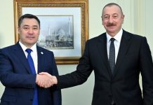 Садыр Жапаров встретился с президентом Азербайджана Ильхамом Алиевым