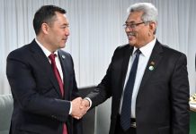 Садыр Жапаров обсудил с президентом Шри-Ланки вопросы двустороннего сотрудничества