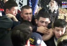 Поединок ММА между бойцами из Кыргызстана и Узбекистана закончился массовым побоищем