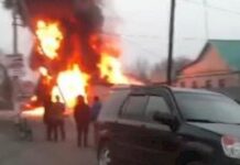 Токмокто гараж күйүп кетти