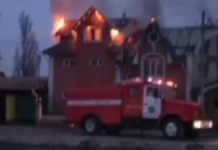 В Канте сгорело кафе. ВИДЕО