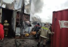 Маевка айылында жайгашкан кампадан өрт чыкты