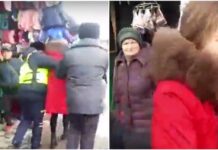 Милиционеры увели под руки журналистку, которая хотела задать вопрос президенту