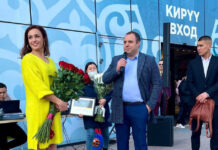 На Аллее славы в Бишкеке появилась звезда Антонины Шевченко