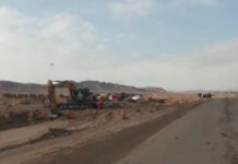 На южном берегу Иссык-Куля расширяют трассу. ВИДЕО