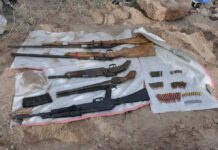 Вблизи Орто-Токойского водохранилища нашли тайник с оружием и боеприпасами. ФОТО