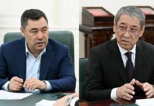 Садыр Жапаров Улуттук статистикалык комитетинин төрагасы Бактыбек Кудайбергеновду кабыл алды