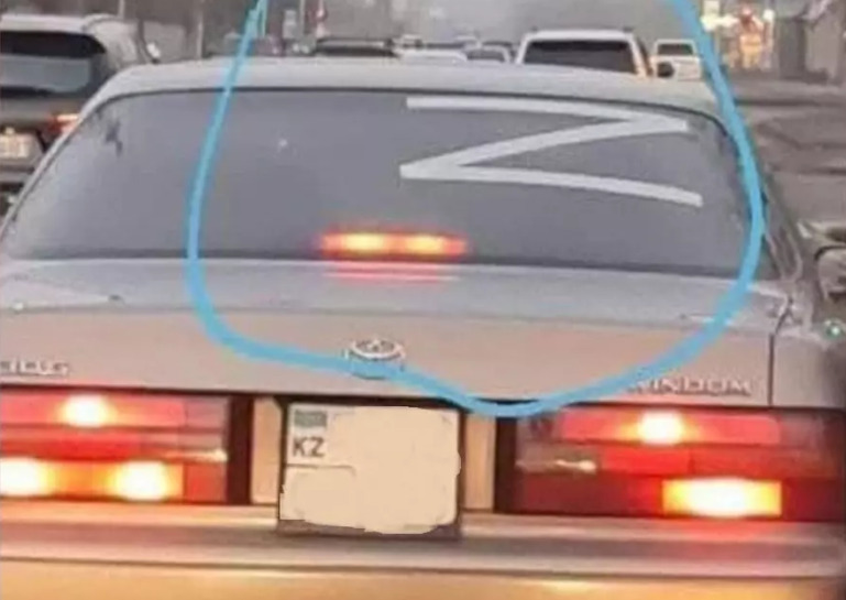 image 4 2 В Бишкеке заметили авто с меткой "Z", которую размещают на военных машинах России в Украине