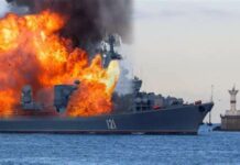 “Москва” крейсери чөгүп кетти, – видео