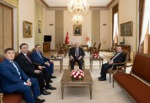 Улан Ниязбеков Түркиянын Улуу Улуттук Жыйынынын төрагасы Мустафа Шентоп менен жолугушту