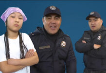 На Иссык-Куле милиционеры зачитали рэп со школьниками. ВИДЕО