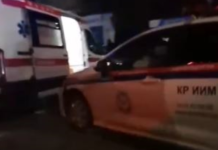 В Бишкеке служебная машина ГУОБДД попала в аварию