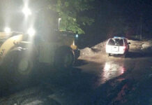 Аксыда сел агызып келген кум-шагыл Топ-Жаңгак – Кызыл-Көл унаа жолун жаап калган