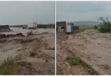 Участок автодороги Бишкек-Ош затопило после обильных осадков