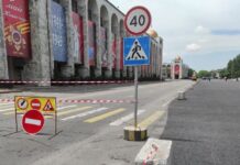 Площадь «Ала-Тоо» закрыли на неделю для проезда