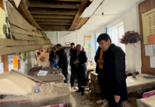 Министр шыбы түшкөн мектепке барды