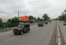 В Бишкеке состоялся автопробег, приуроченный к Дню Победы