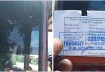 «Хотел немного укрыться от солнца». Тракториста оштрафовали на 20 тыс. сомов за тонировку