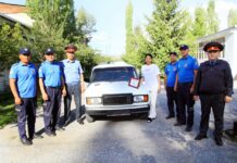 Айдаркен айылдык милиция бөлүмчөсүнө автоунаа тапшырылды