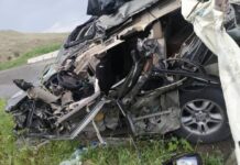 На трассе Бишкек — Ош в страшной аварии погибли два человека