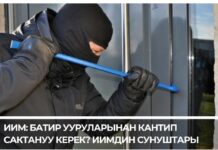 Батир ууруларынан кантип сактануу керек? ИИМдин сунуштары