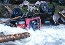На Иссык-Куле экскаватор упал в реку. Водитель погиб