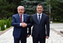 Садыр Жапаров Түркия Республикасынын Улуу Улуттук жыйынынын Төрагасы Мустафа Шентопту кабыл алды