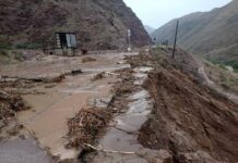 В Бооме сошли селевые потоки, дорога закрыта. ВИДЕО