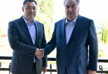 Садыр Жапаров менен Эмомали Рахмон жолугушту. Талкууланган маселелер