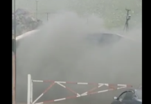 “Төө-Ашуудагы” туннелдин ичинде Лексус үлгүсүндөгү унаа жарылып кетти