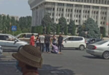 Возле «Белого дома» в Бишкеке на пешеходном переходе сбили девушку