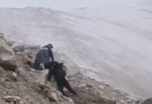 В Ала-Арче произошел камнепад, туристам чудом удалось спастись. ВИДЕО