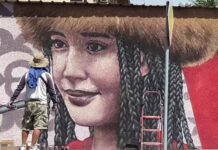 В Бишкеке к Дню независимости Кыргызстана появился новый мурал