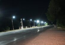 «Бишкек-Кара-Балта-Чалдовар» унаа жолундагы жарык унаа жүрүүчү бөлүктөн 15 метр алыстыкта орнотулган