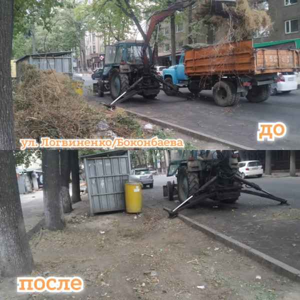 whatsapp image 2022 08 22 at 17 35 06 1 В Первомайском районе Бишкека за три дня собрано более 1 тыс. тонн мусора