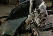 Бишкекте жол кырсыкта үч “Хонда Фит” унаасы кагышты