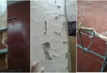 Как после бомбежки. Школьники в Ала-Букинском районе учатся за ужасными партами