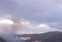 Чоң-Алайда тоо өрттөнүп жатат, – сүрөт