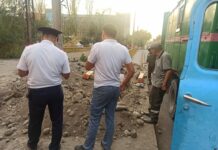 Патрульные оштрафовали бригаду «Чуйского предприятия электрических сетей»