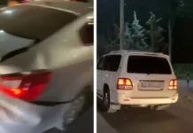 “Лексустун” айдоочусу кырсык болгон жерден качып кеткен