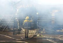 Пожар в кафе «Galaxy». Площадь возгорания составила 400 кв.м