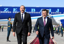 Күндүн сүрөтү: Азербайжандын президентин Садыр Жапаров тосуп алды