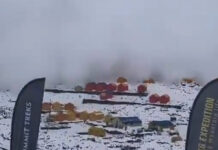 Члены кыргызской экспедиции в Гималаях едва не погибли под лавиной. ВИДЕО