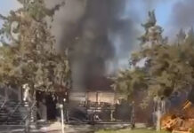 В Бишкеке горит кафе. ВИДЕО