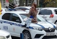 Парня, устроившего фотосессию на машине УПСМ, нашли после драки в сауне